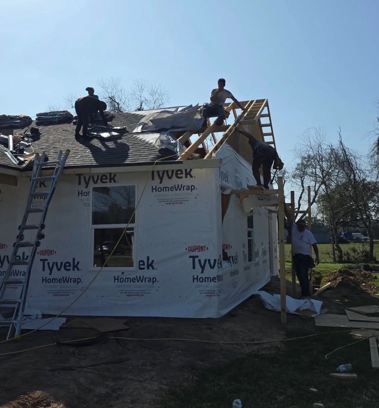 Full Roof Replacement in Progress — Houston, TX